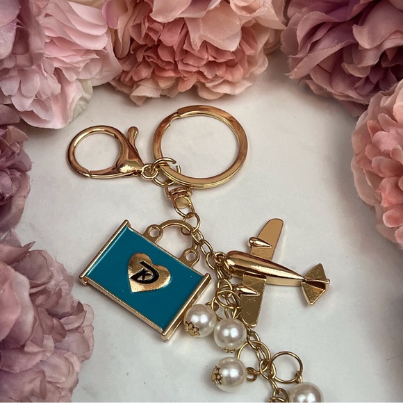 Stunning Airplane Eiffel Tower Travel Bag Keychain Charm - Picture 9 of 16